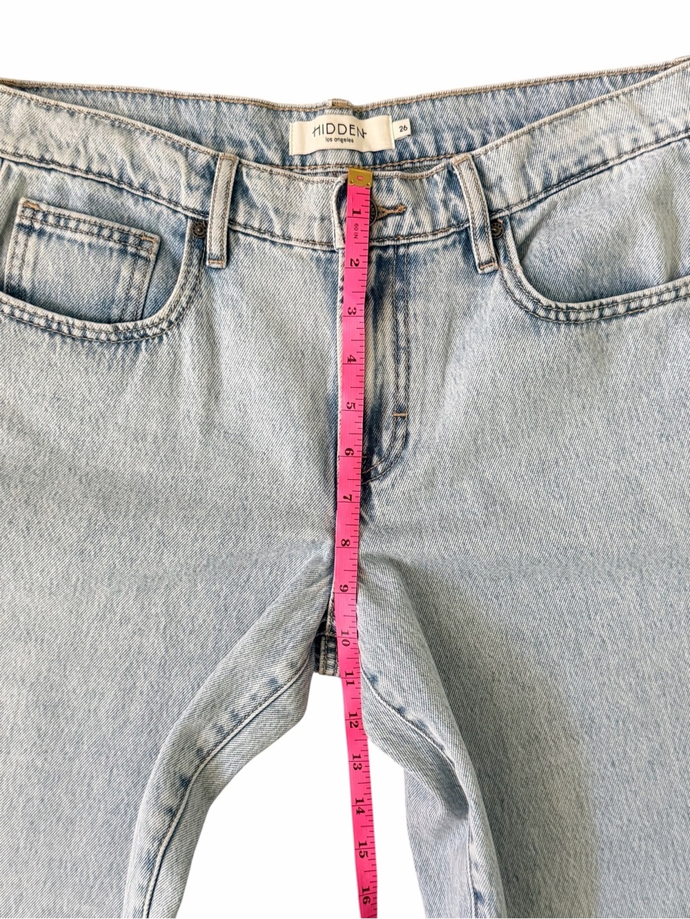 Hidden Womens Alyx Low Slung Baggy Jeans Size 26 Light Wash Wide Leg 90s Y2K - Picture 11 of 14